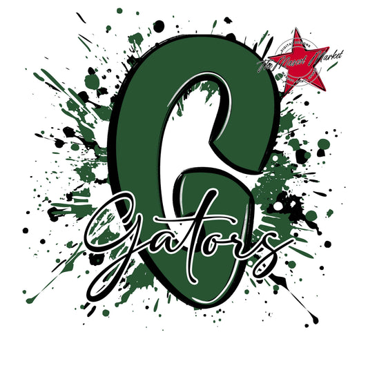 Gators Mascot Splatter-Green