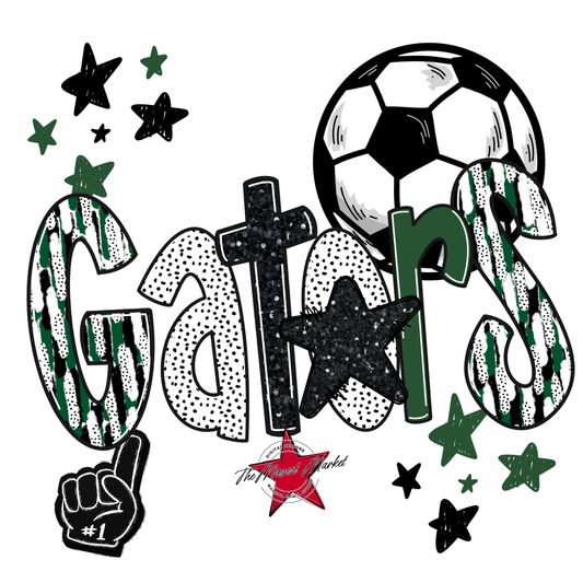 Gators Soccer Scrape-Green