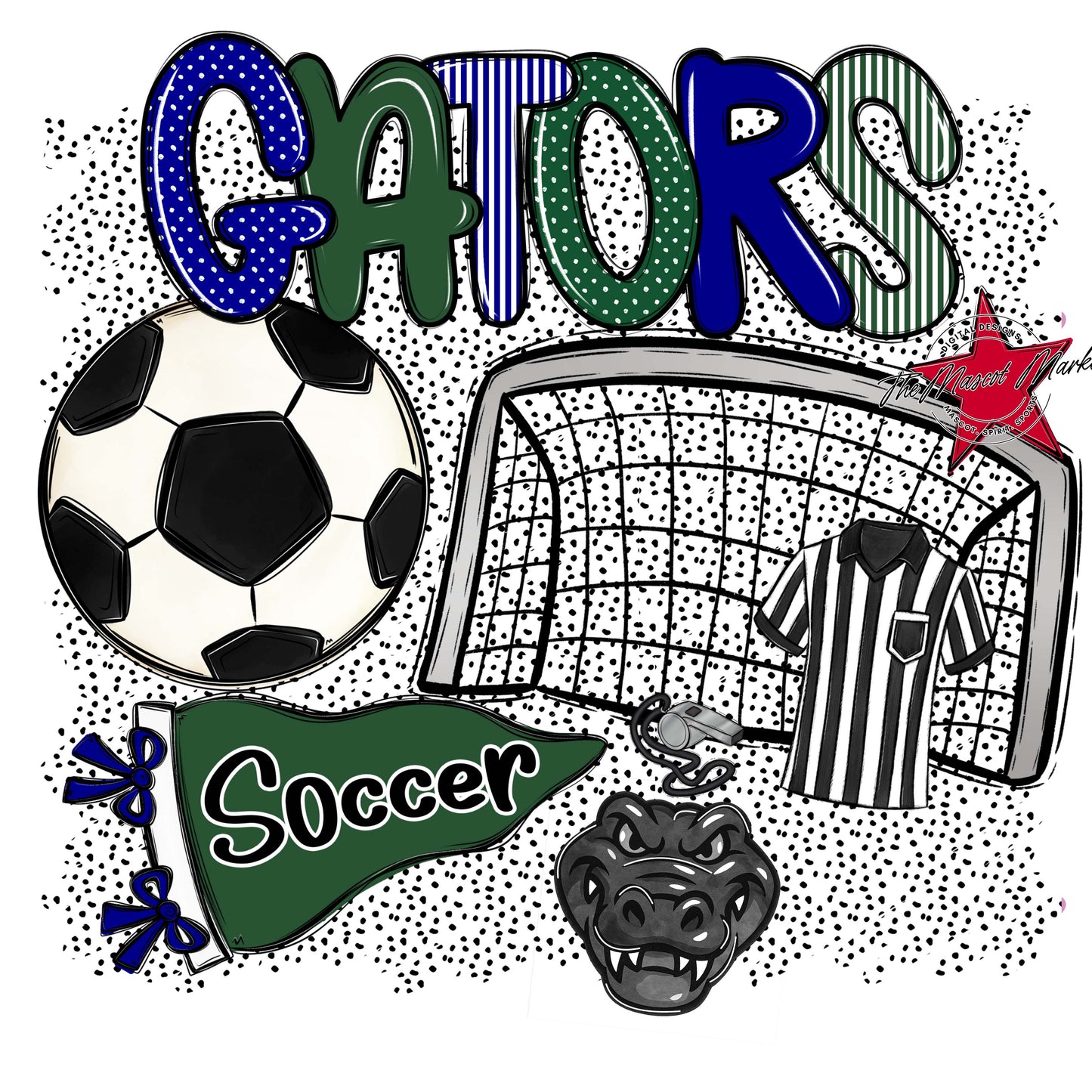 Gators Soccer Spirit-Blue & Green