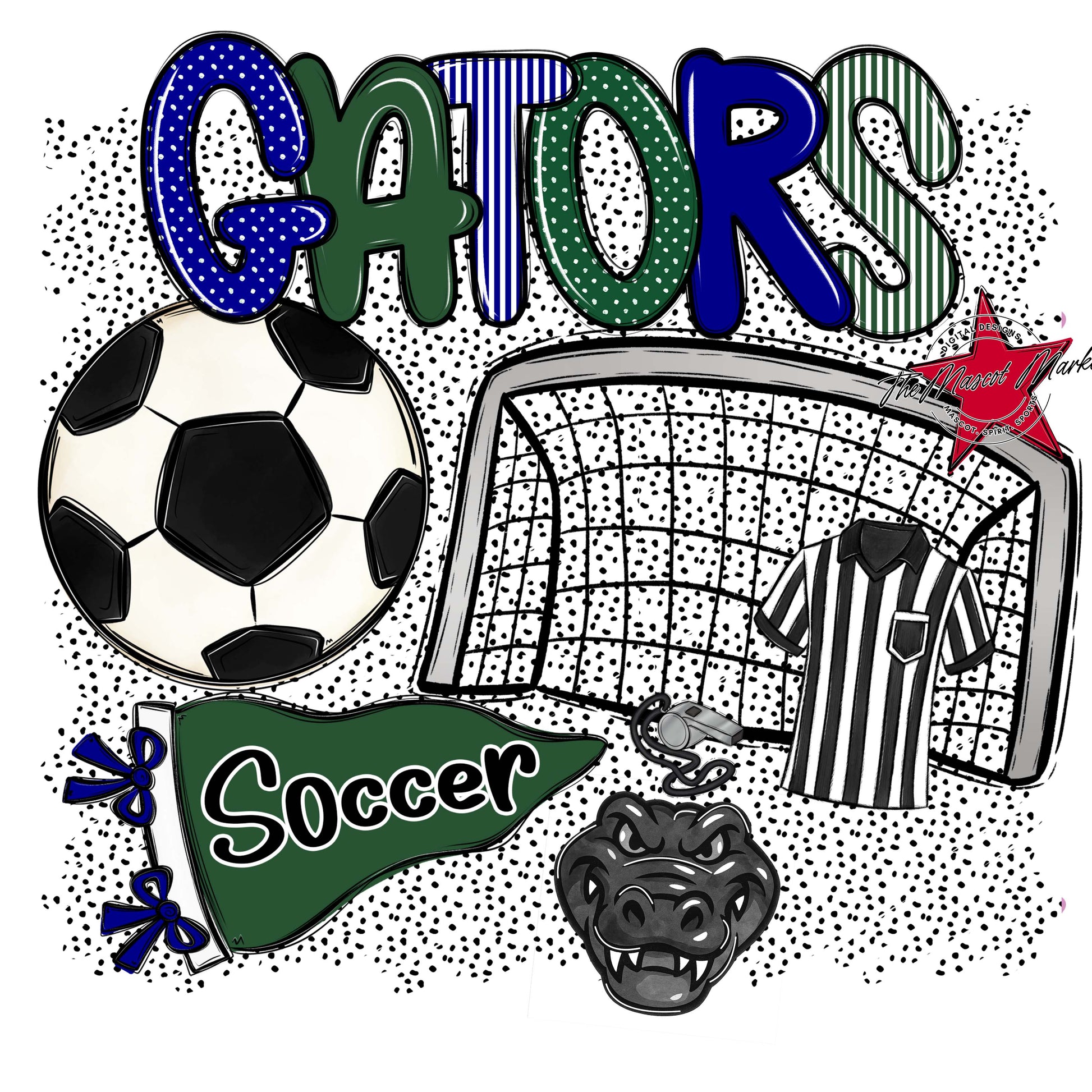 Gators Soccer Spirit-Blue & Green