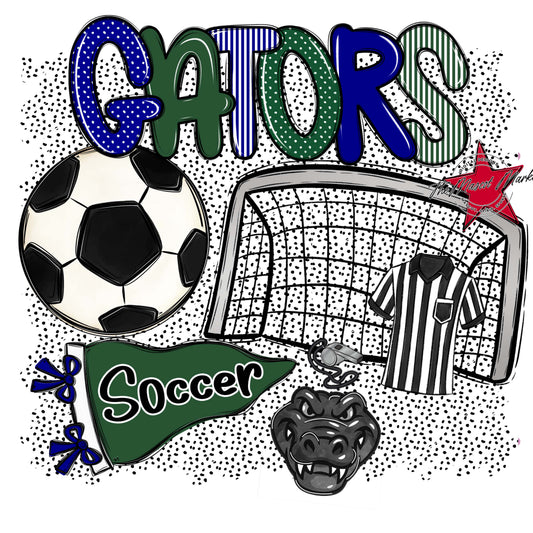Gators Soccer Spirit-Blue & Green