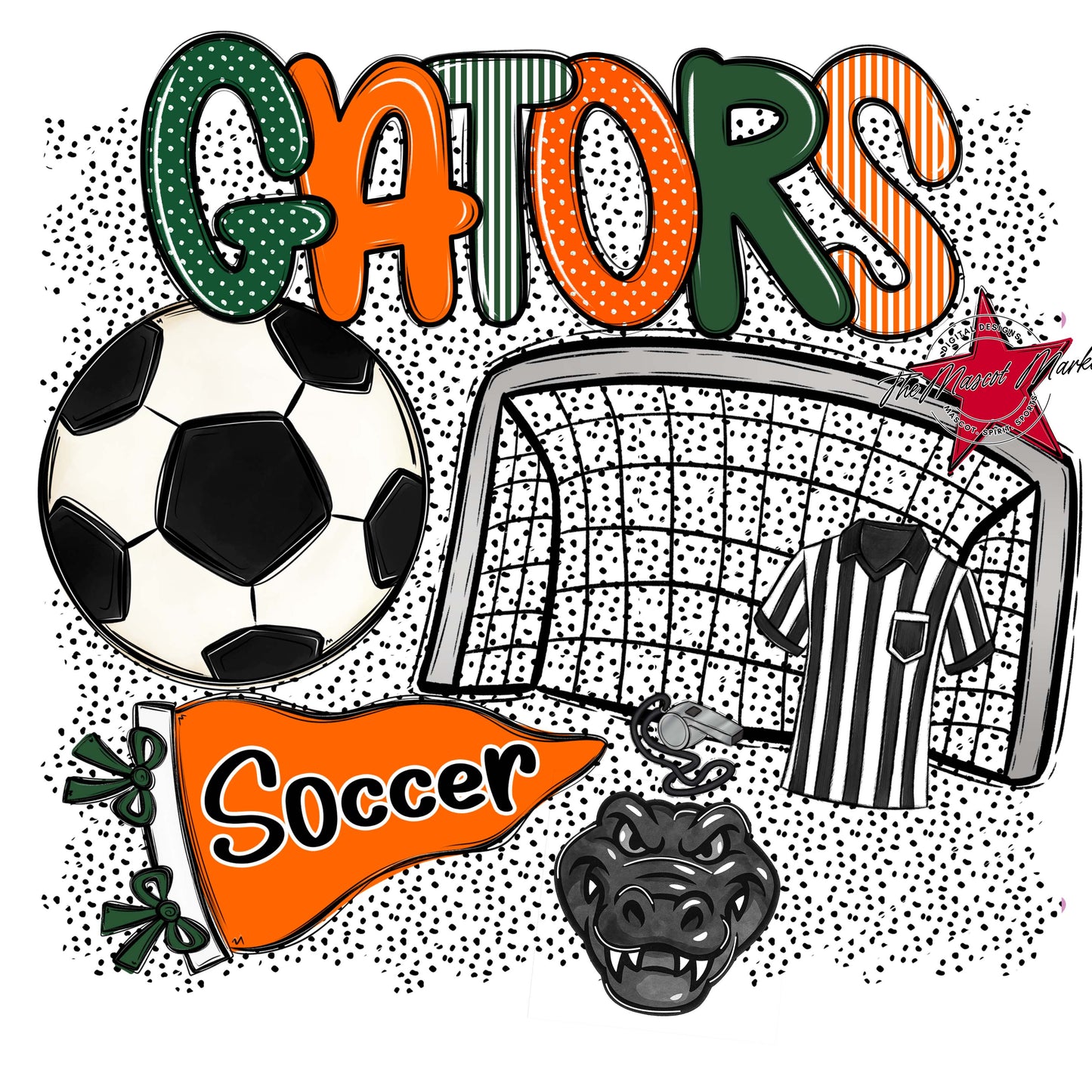 Gators Soccer Spirit-Green & Orange