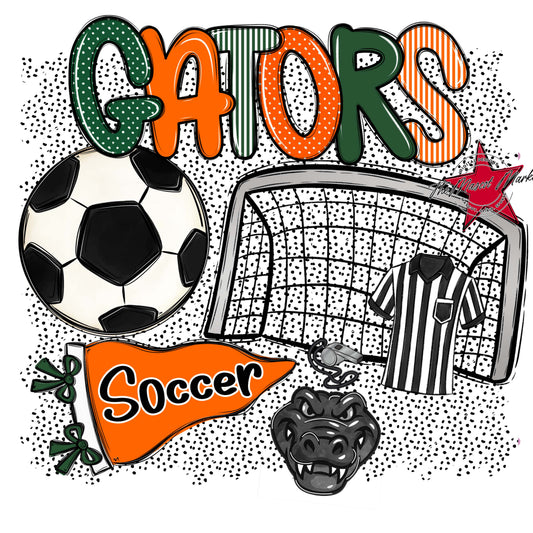 Gators Soccer Spirit-Green & Orange