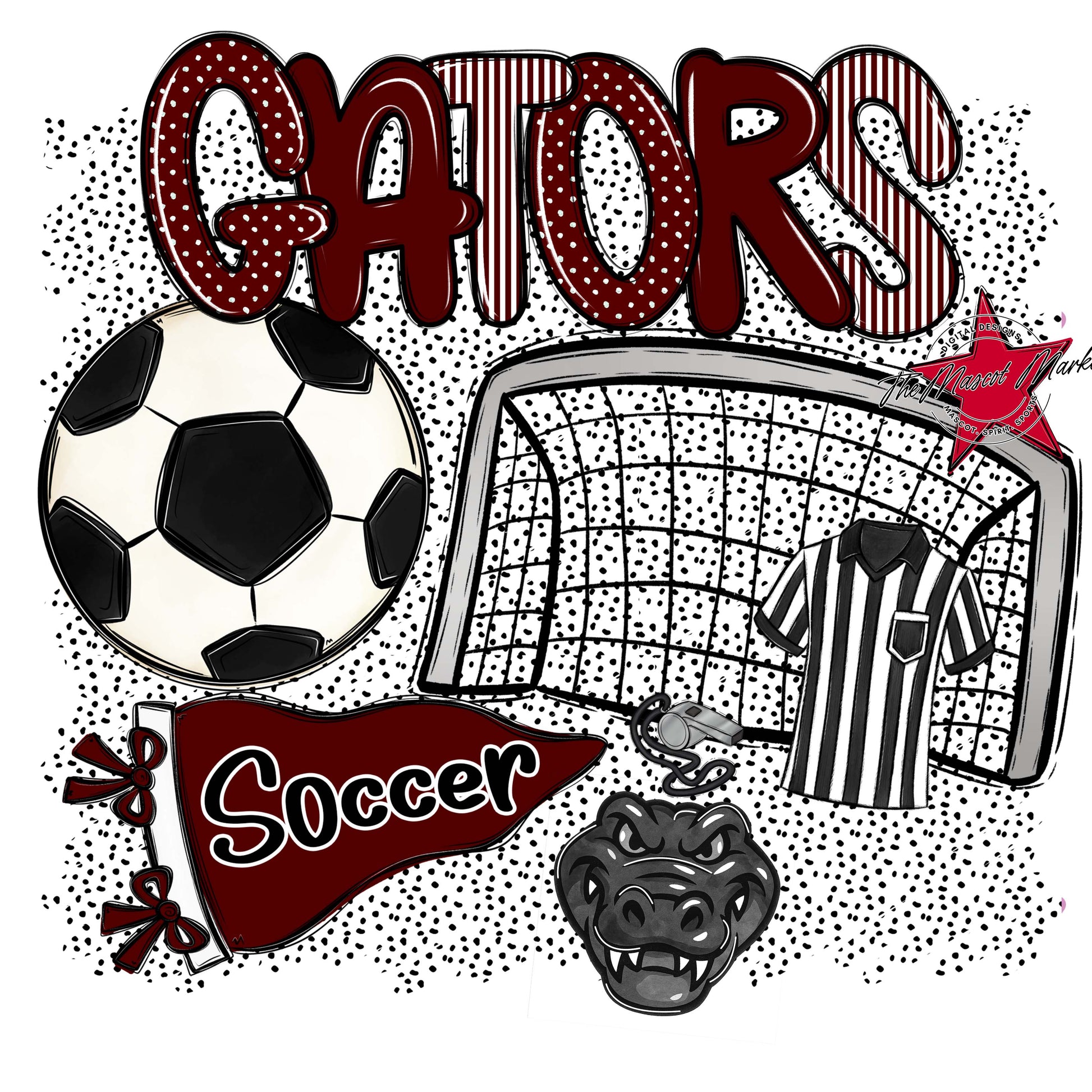 Gators Soccer Spirit-Maroon