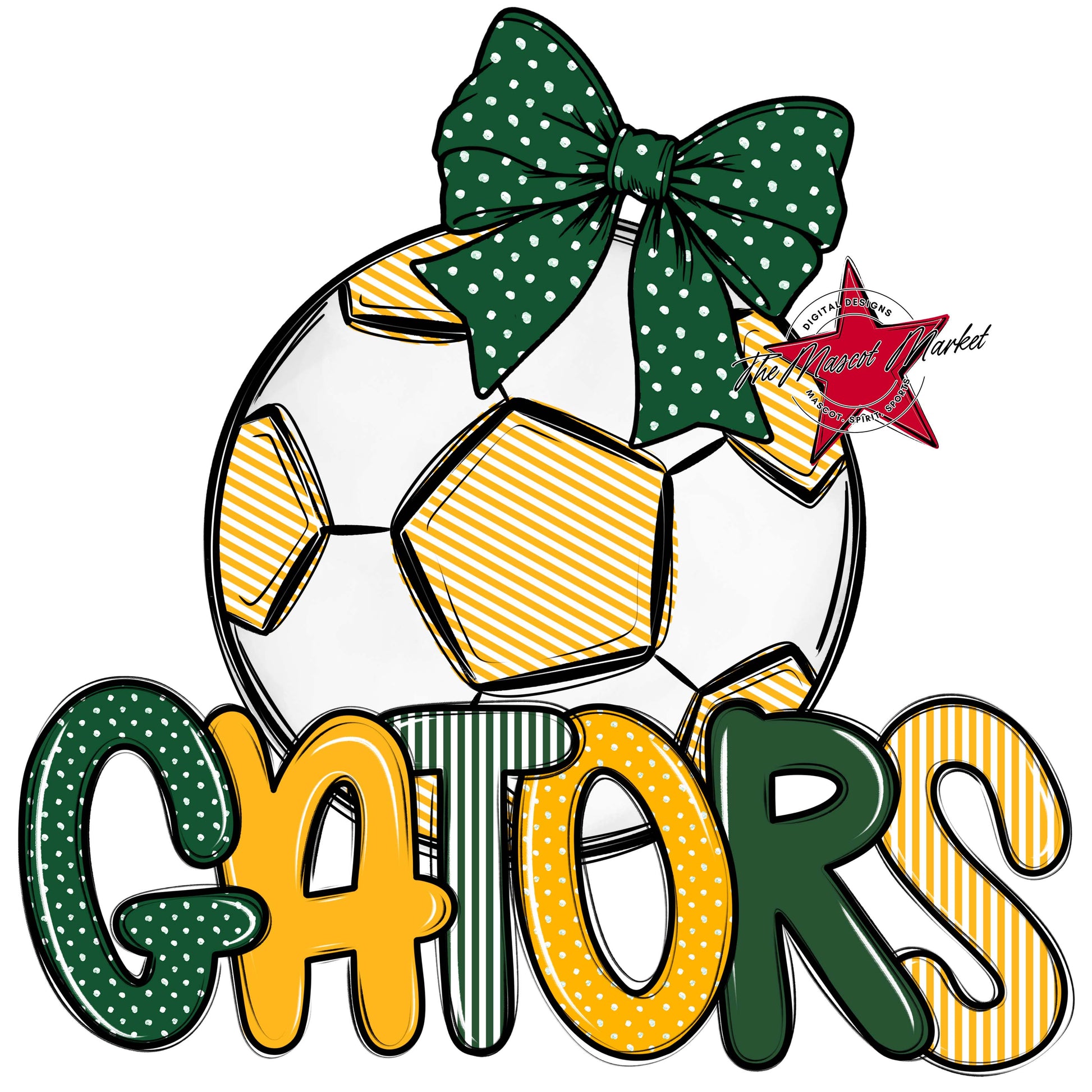 Gators Soccer Spirit Design-Green & Yellow