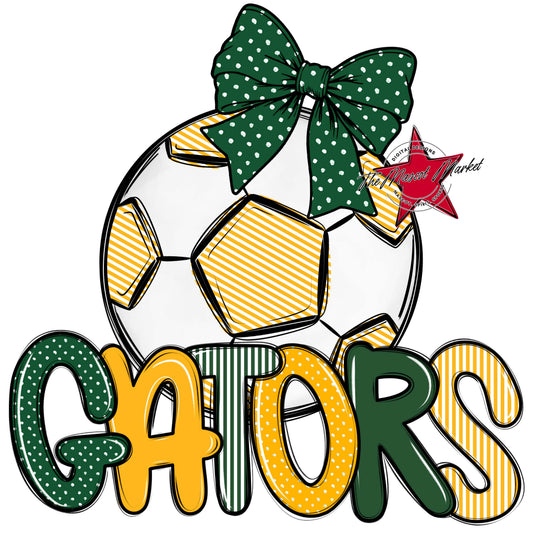 Gators Soccer Spirit Design-Green & Yellow
