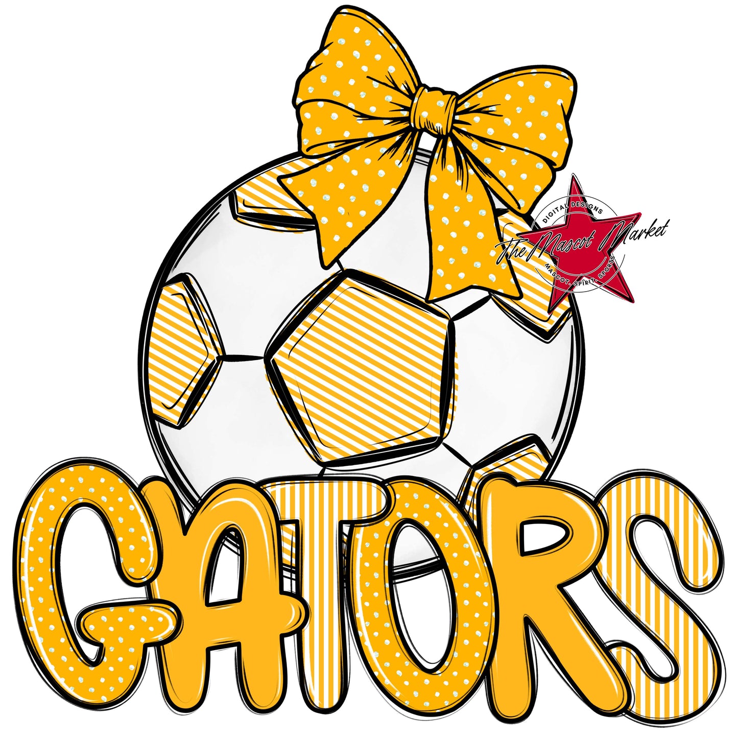 Gators Soccer Spirit Design-Yellow