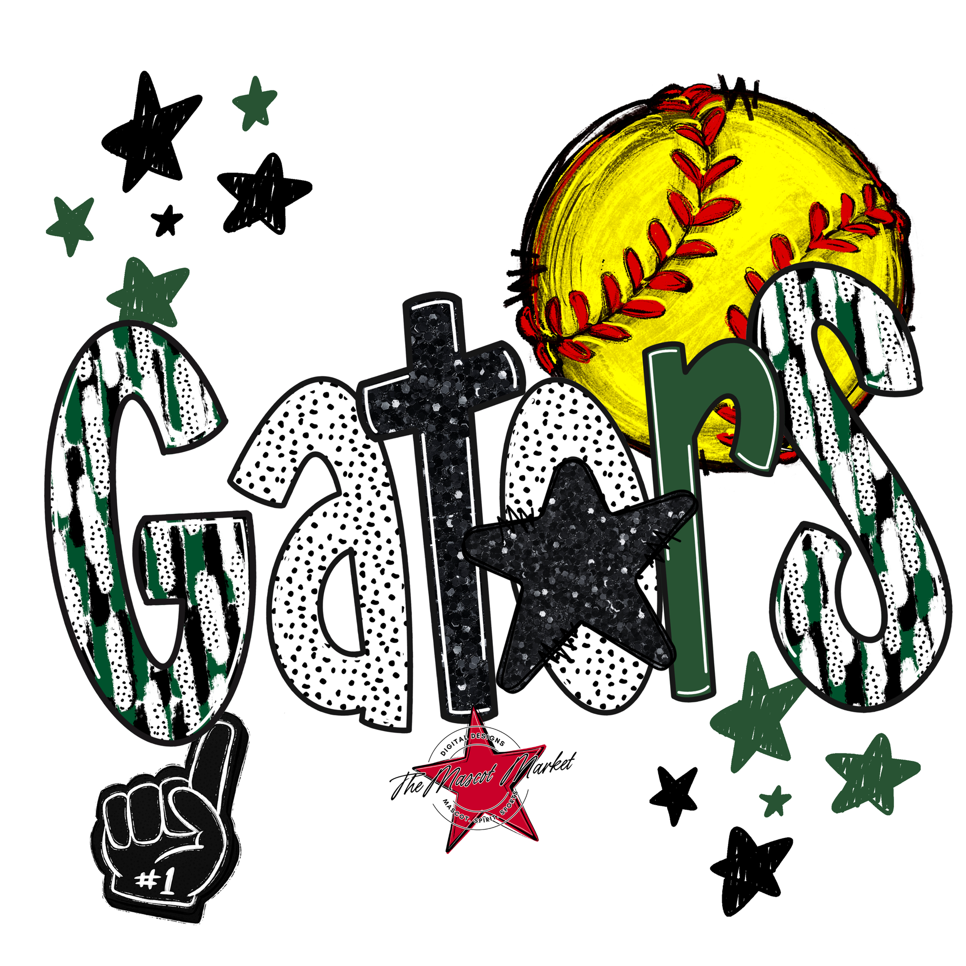 Gators Softball Scrape-Green