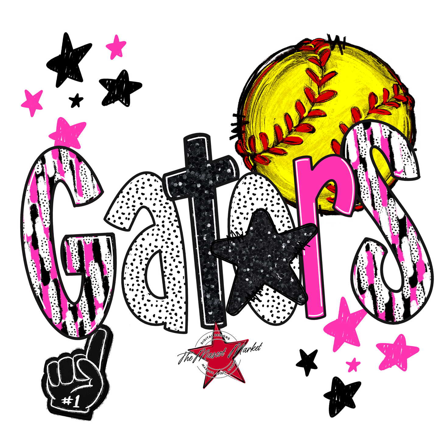 Gators Softball Scrape-Pink