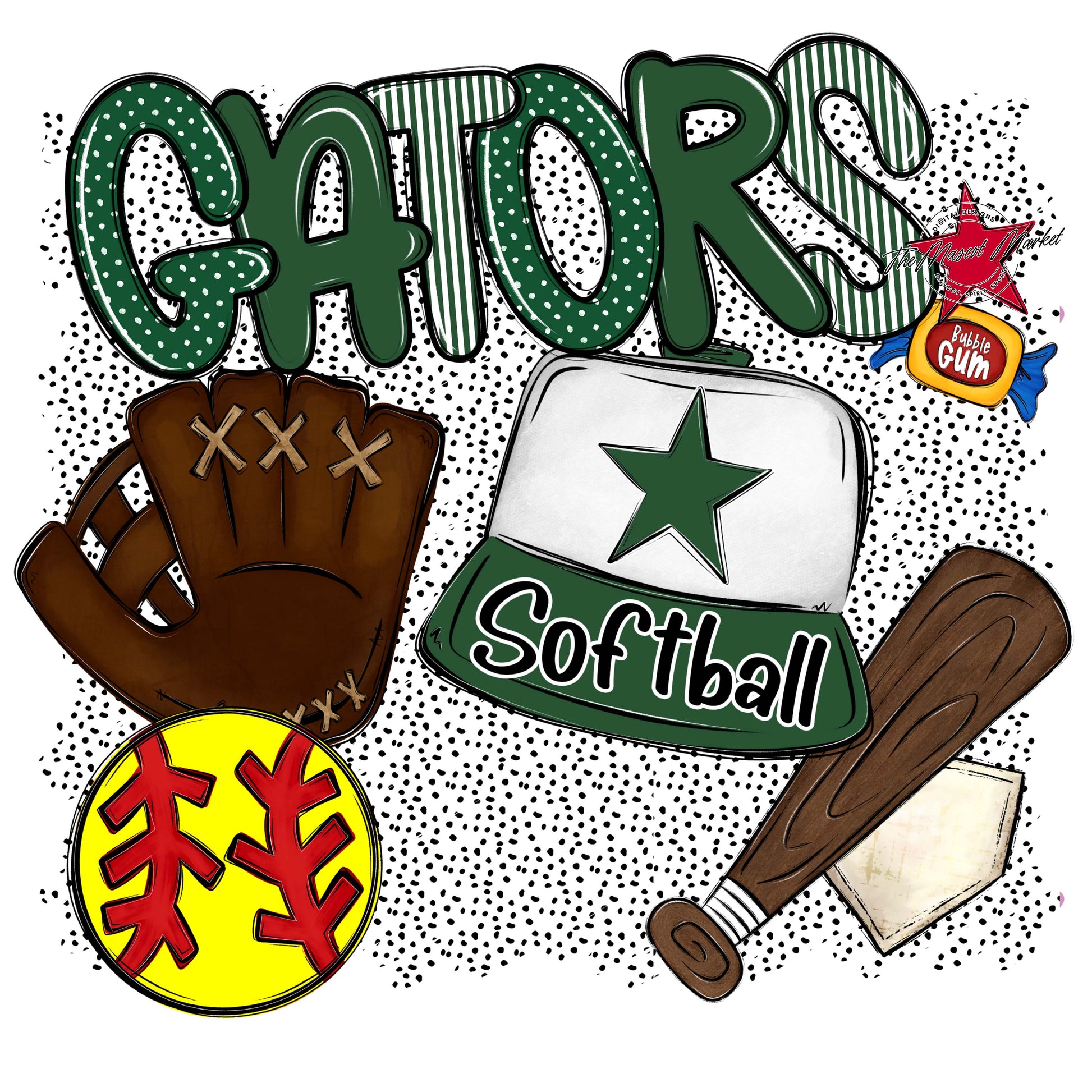 Gators Softball Spirit-Green