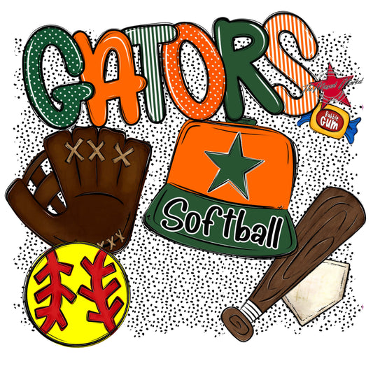Gators Softball Spirit-Green & Orange