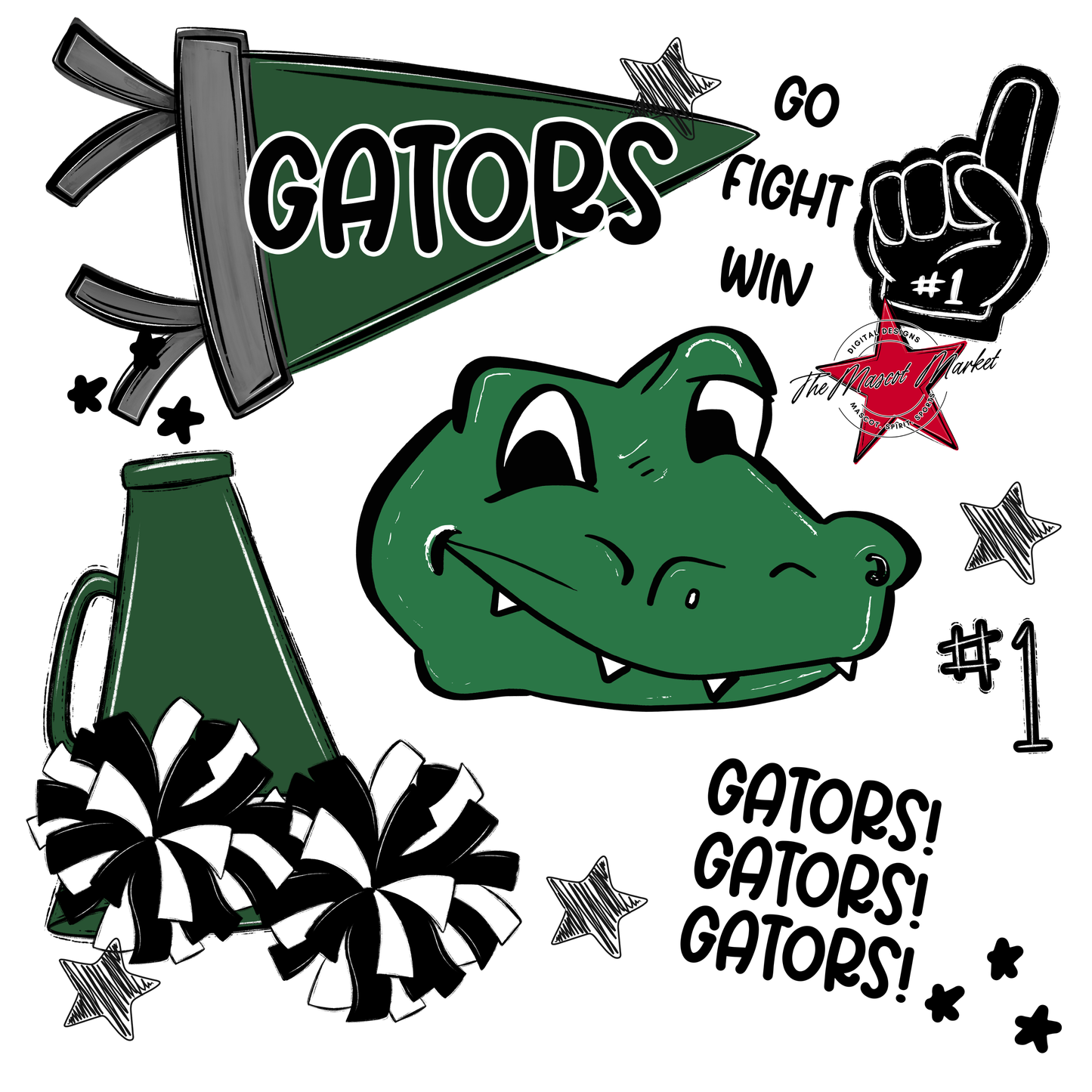 Gators Spirit Design-Green
