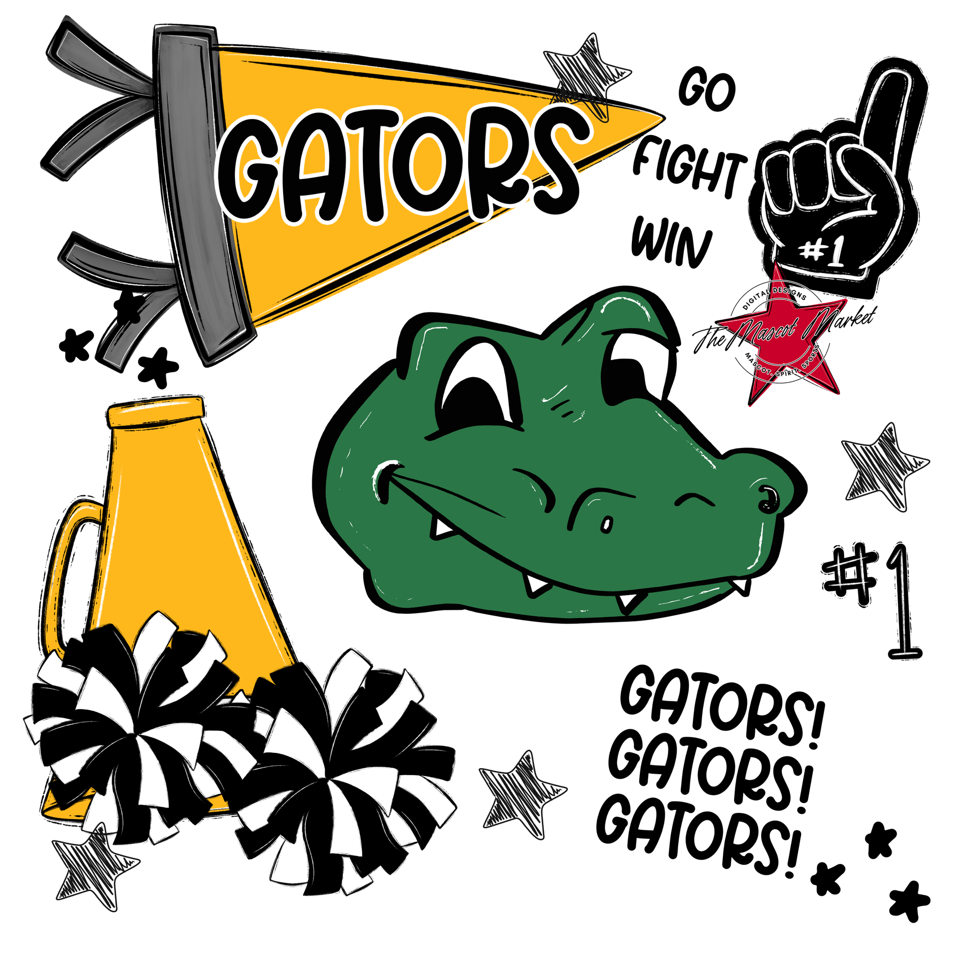 Gators Spirit Design-Yellow