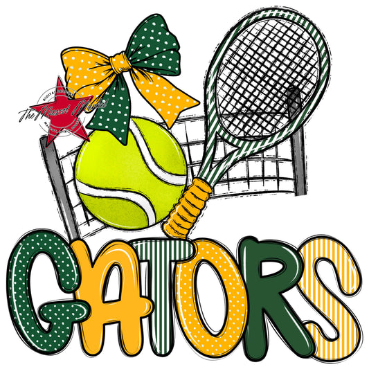 Gators Tennis Spirit Design-Green & Yellow