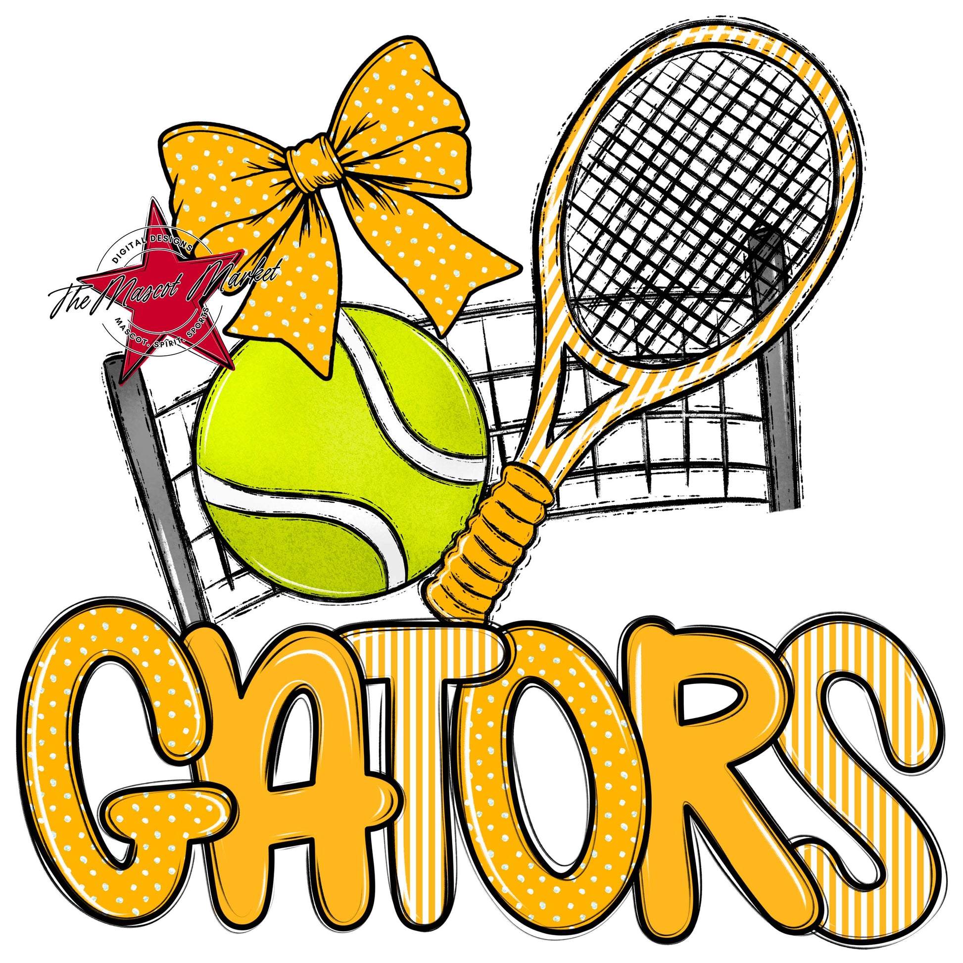 Gators Tennis Spirit Design-Yellow