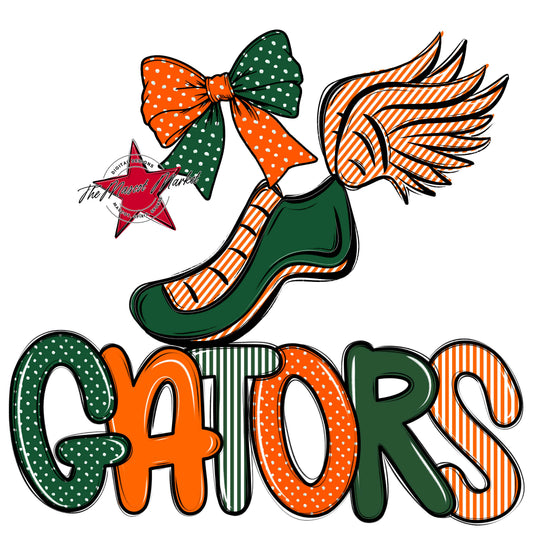Gators Track Spirit Design-Green & Orange