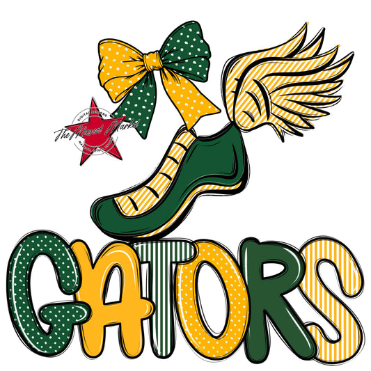 Gators Track Spirit Design-Green & Yellow