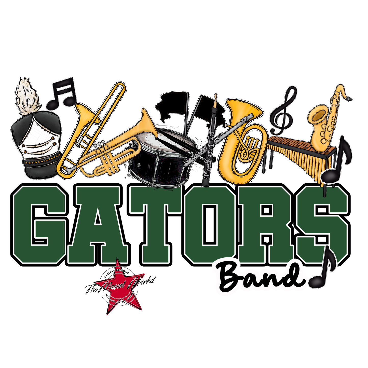 Gators Varsity Band-Green