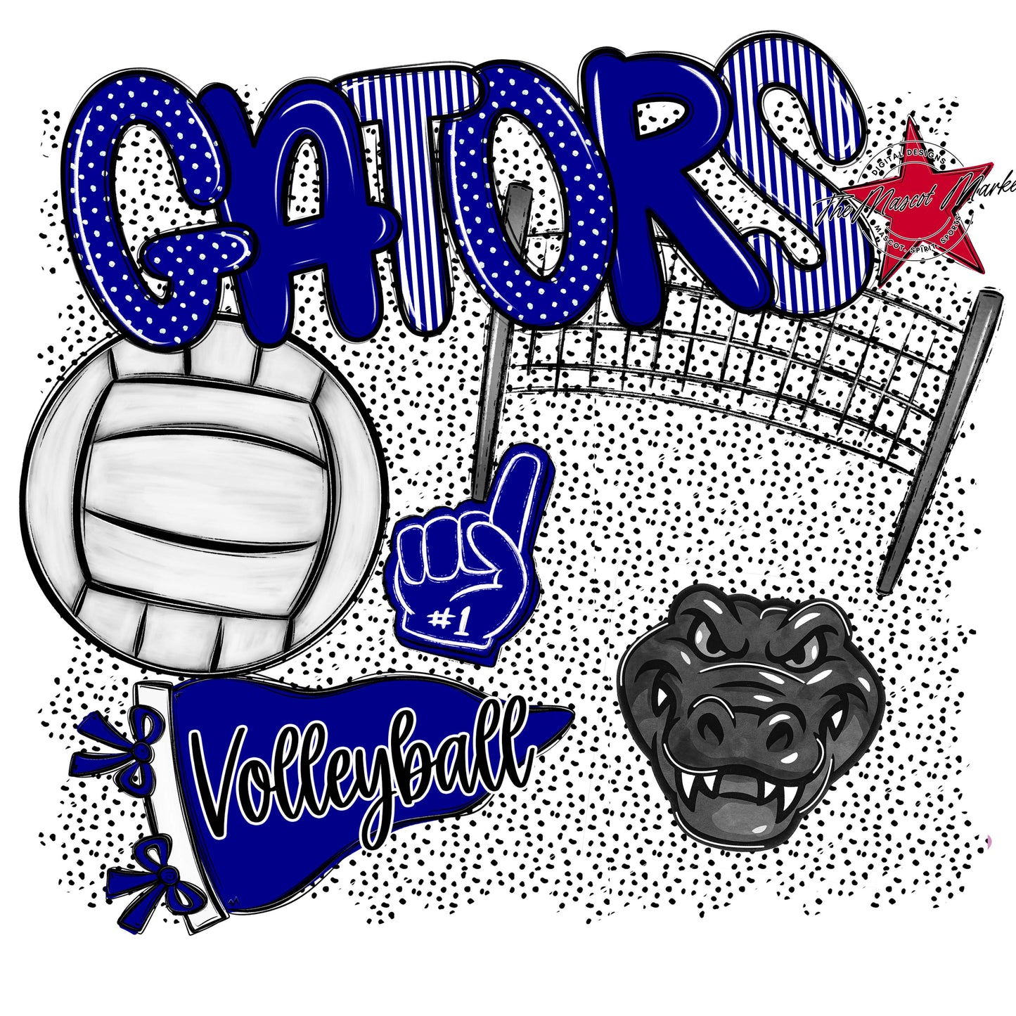 Gators Volleyball Spirit-Blue