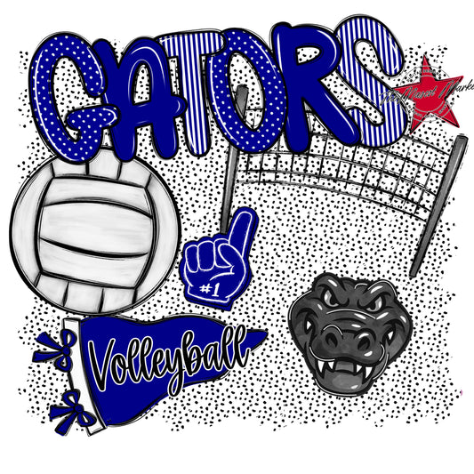 Gators Volleyball Spirit-Blue