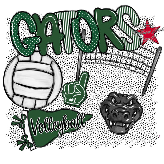 Gators Volleyball Spirit-Green