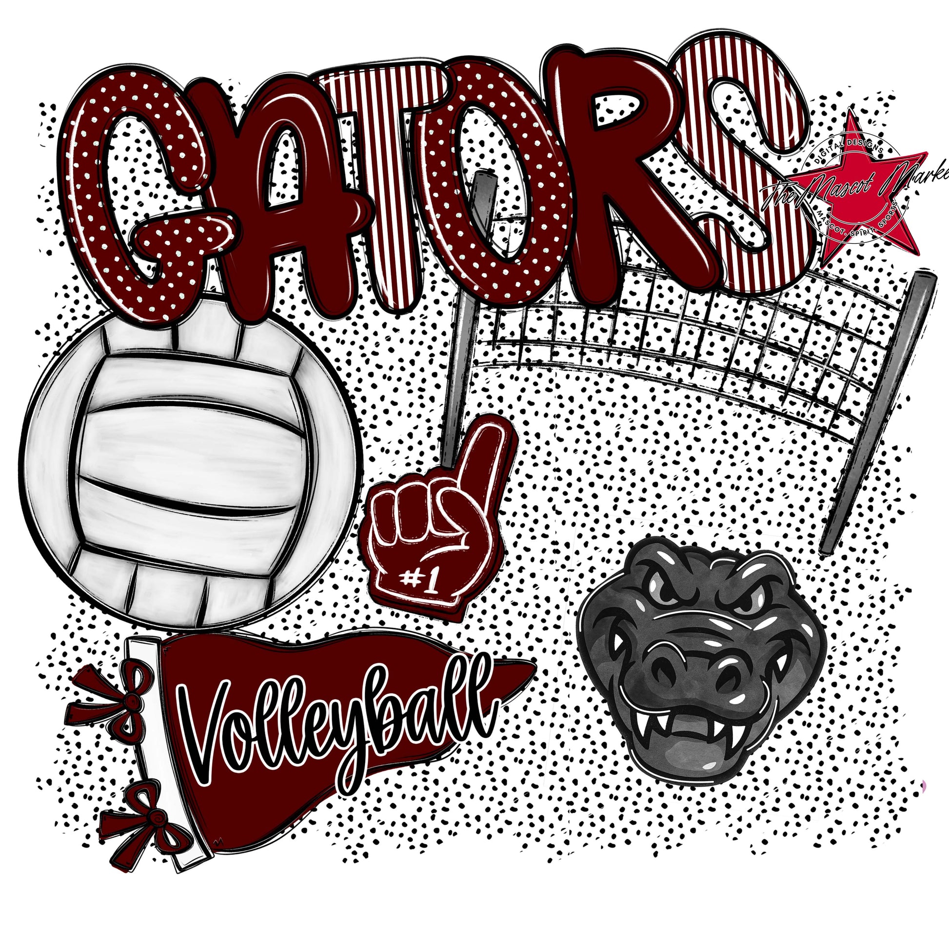 Gators Volleyball Spirit-Maroon