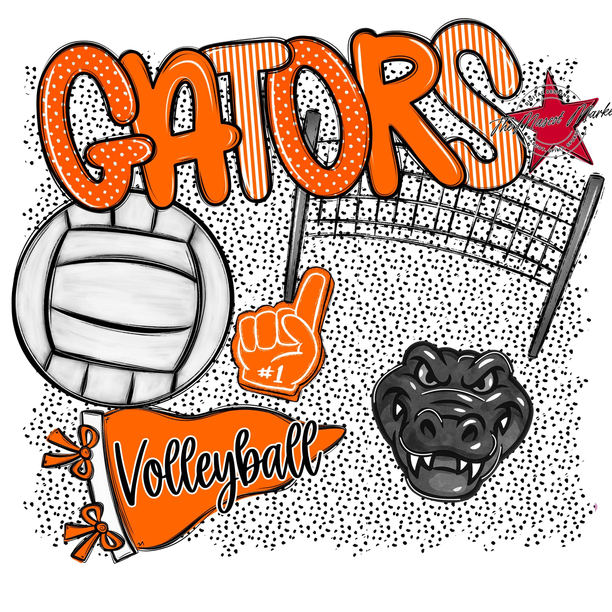 Gators Volleyball Spirit-Orange