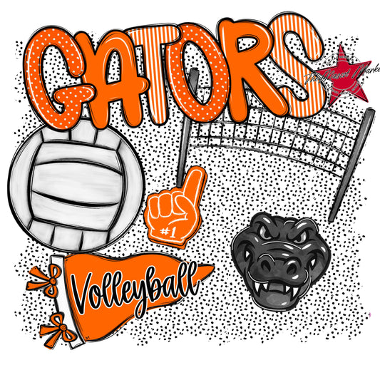Gators Volleyball Spirit-Orange