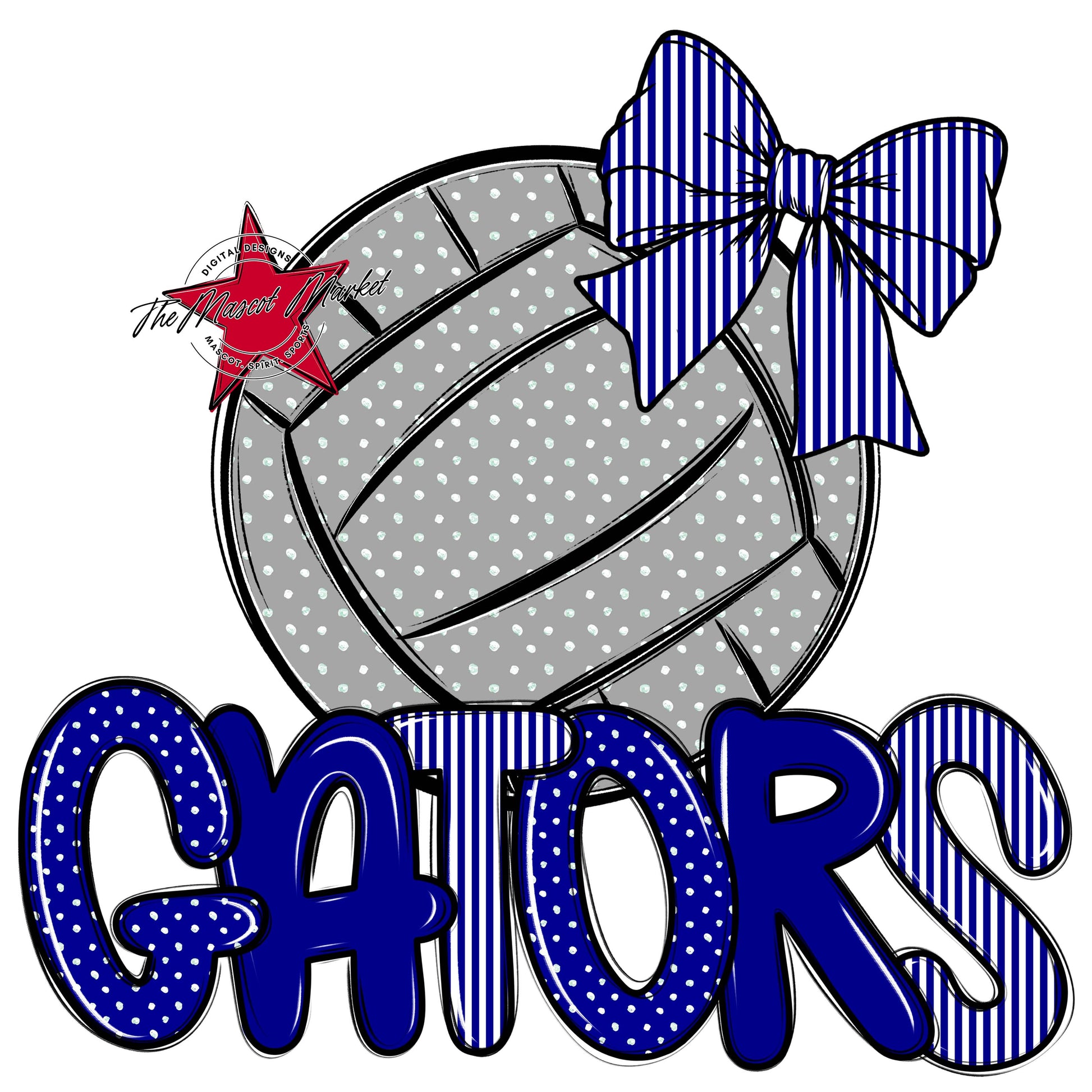 Gators Volleyball Spirit Design-Blue