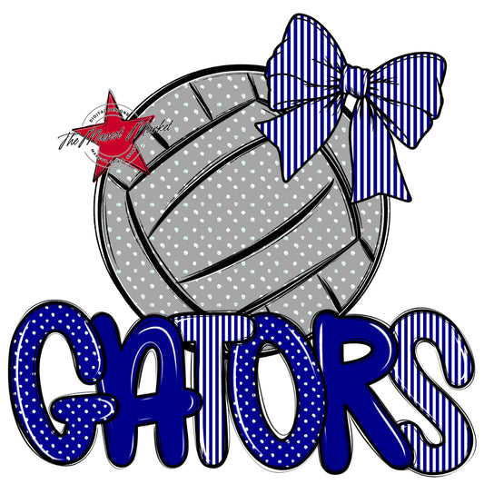 Gators Volleyball Spirit Design-Blue