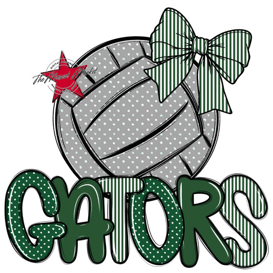 Gators Volleyball Spirit Design-Green