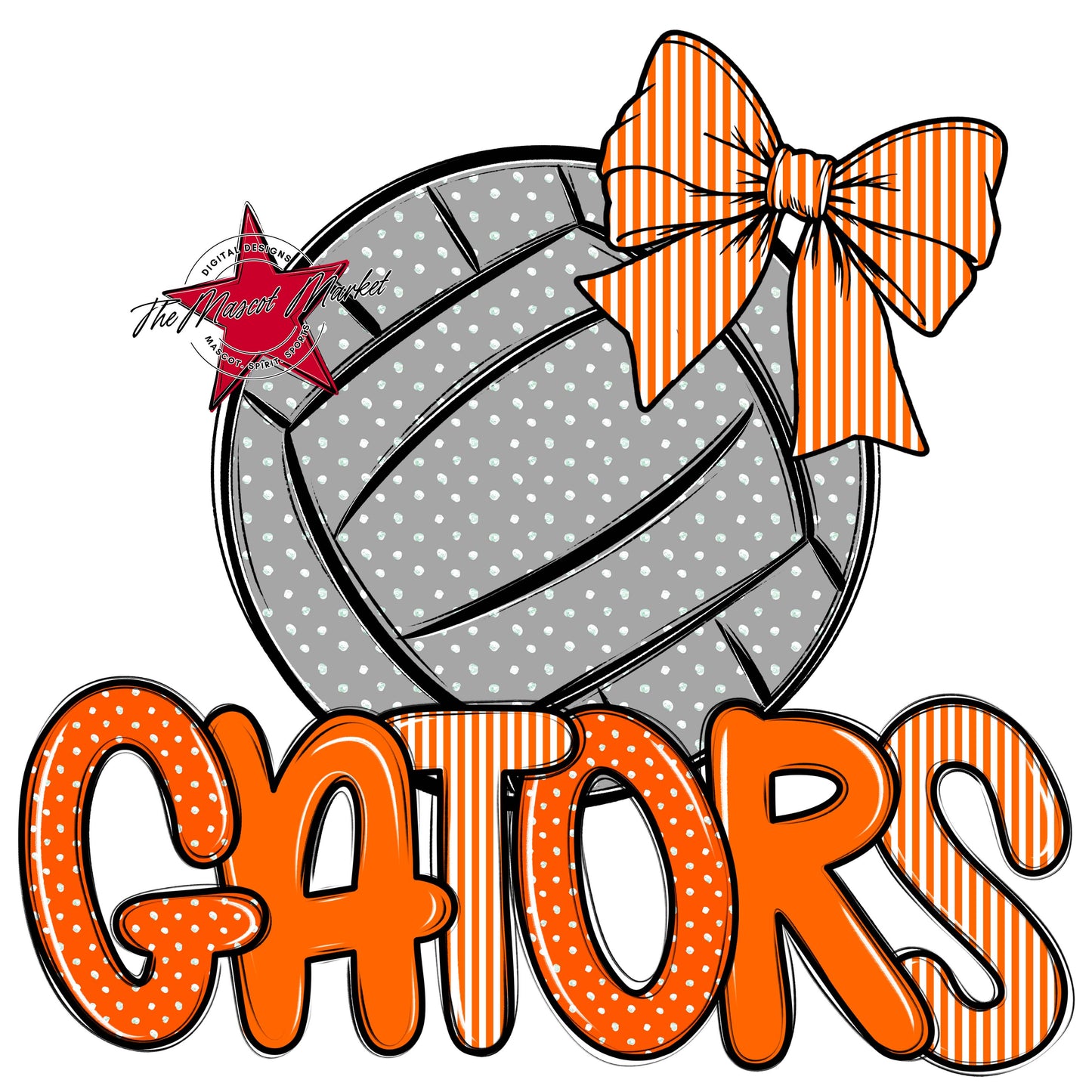 Gators Volleyball Spirit Design-Orange