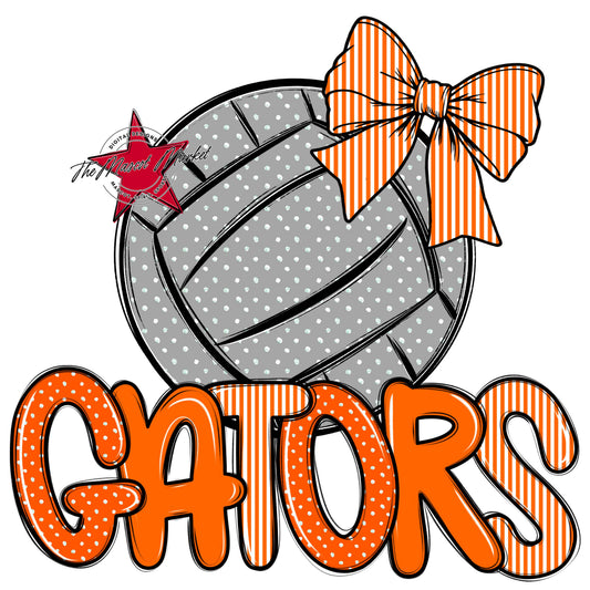 Gators Volleyball Spirit Design-Orange