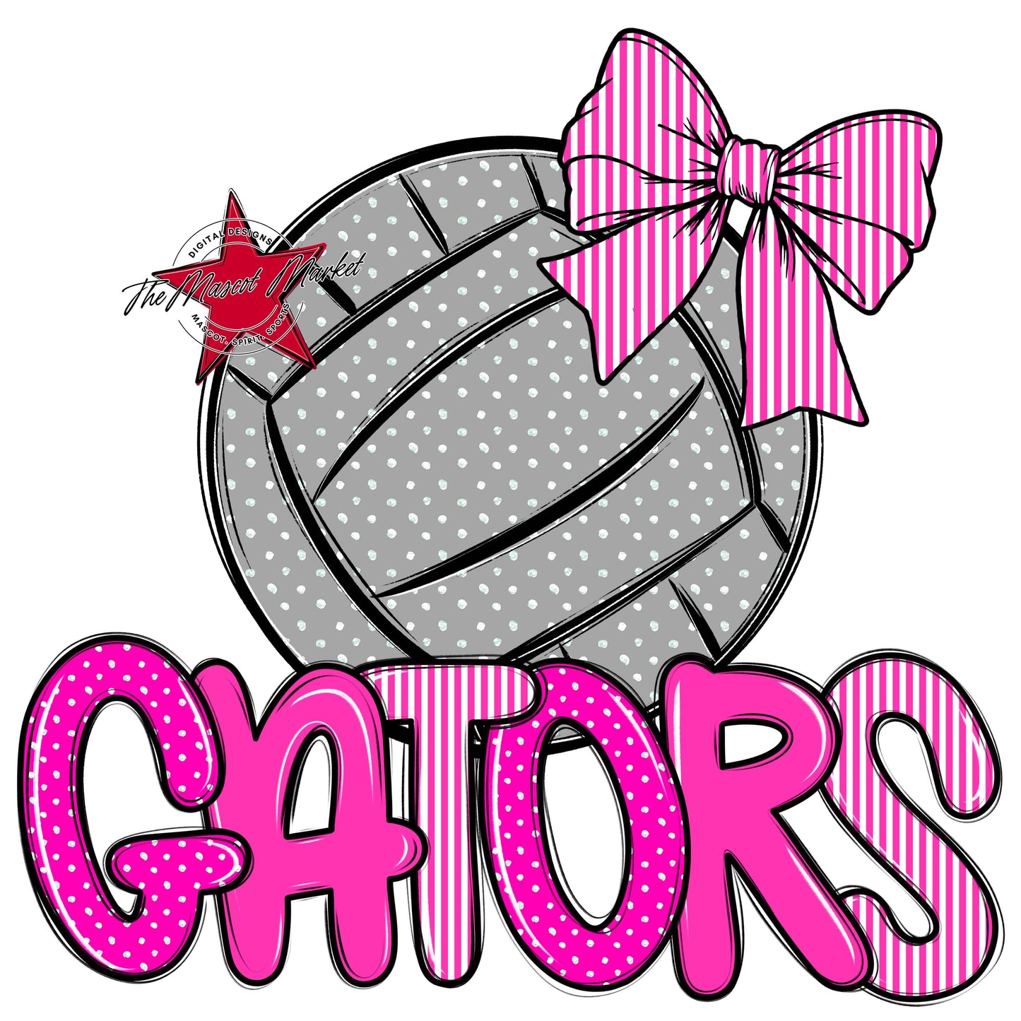 Gators Volleyball Spirit Design-Pink