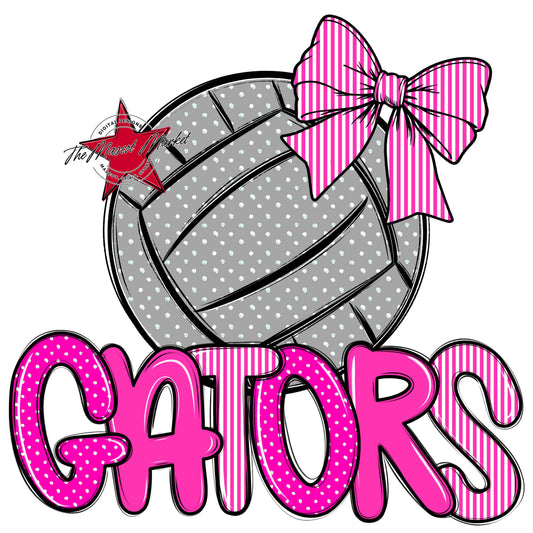 Gators Volleyball Spirit Design-Pink