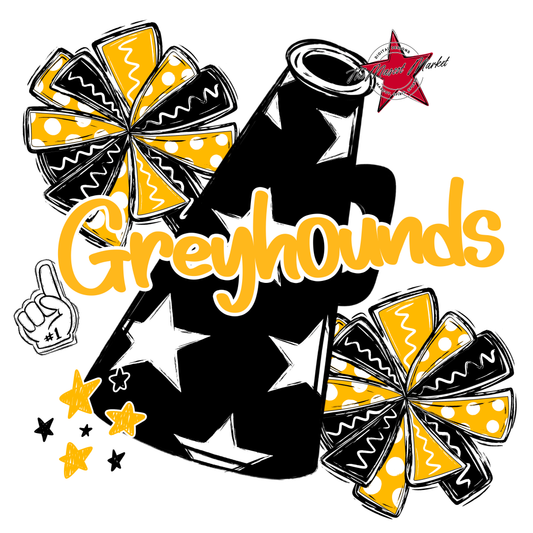 Greyhounds Alpha Megaphone Design-Yellow