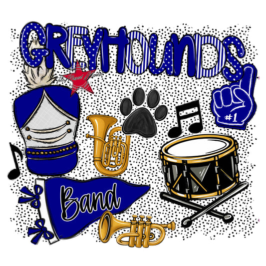 Greyhounds Band Spirit-Blue