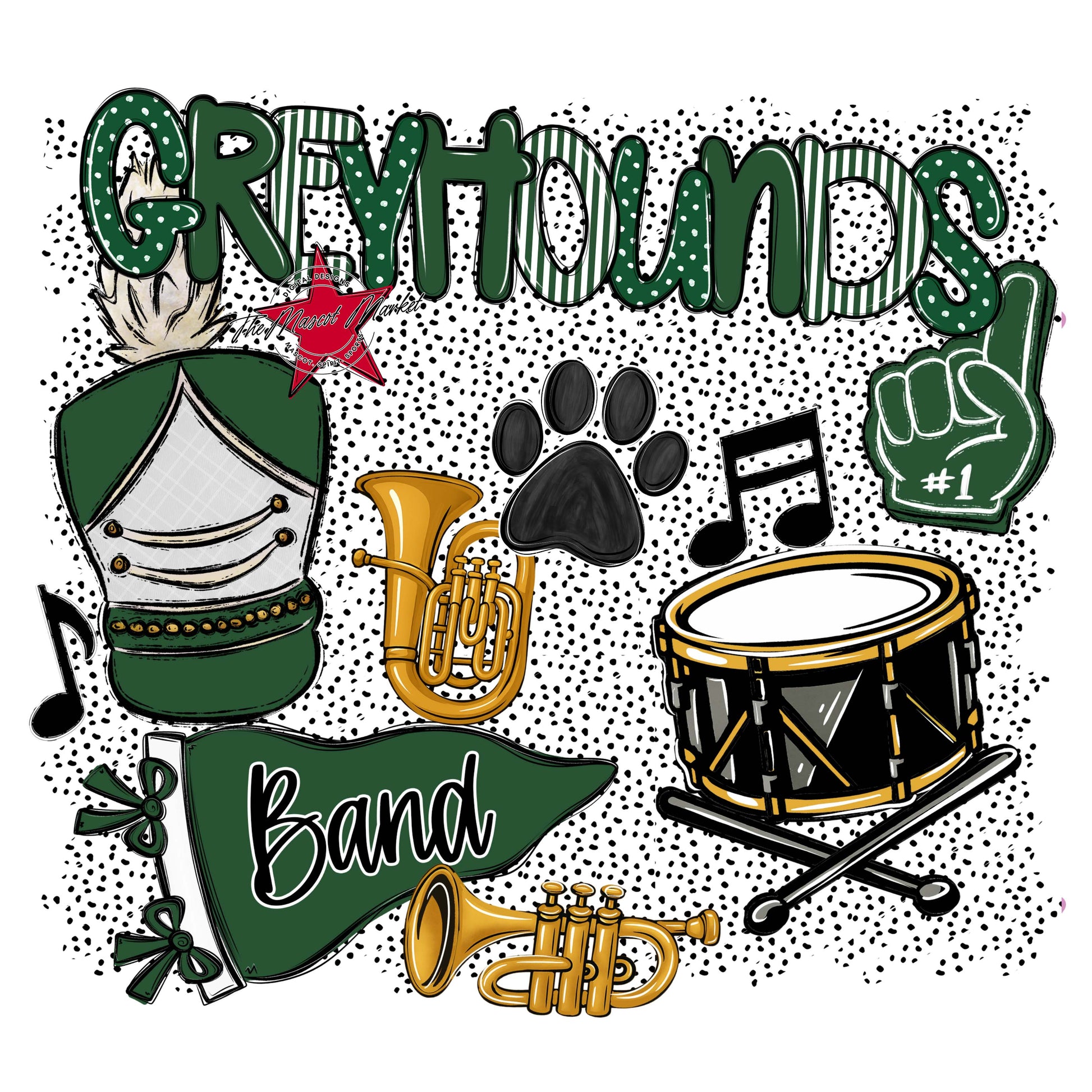 Greyhounds Band Spirit-Green