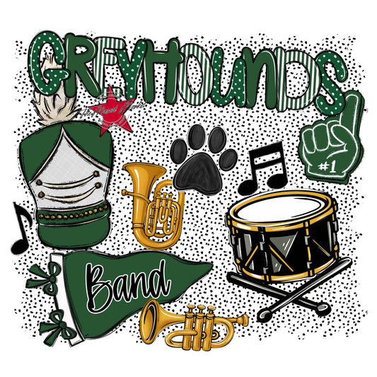 Greyhounds Band Spirit-Green