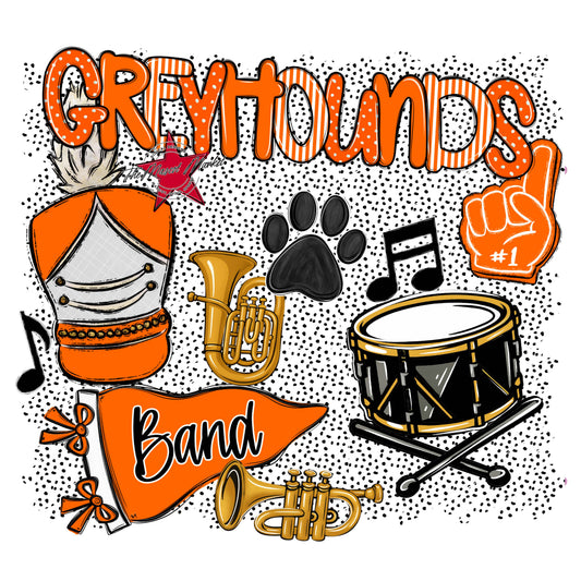 Greyhounds Band Spirit-Orange