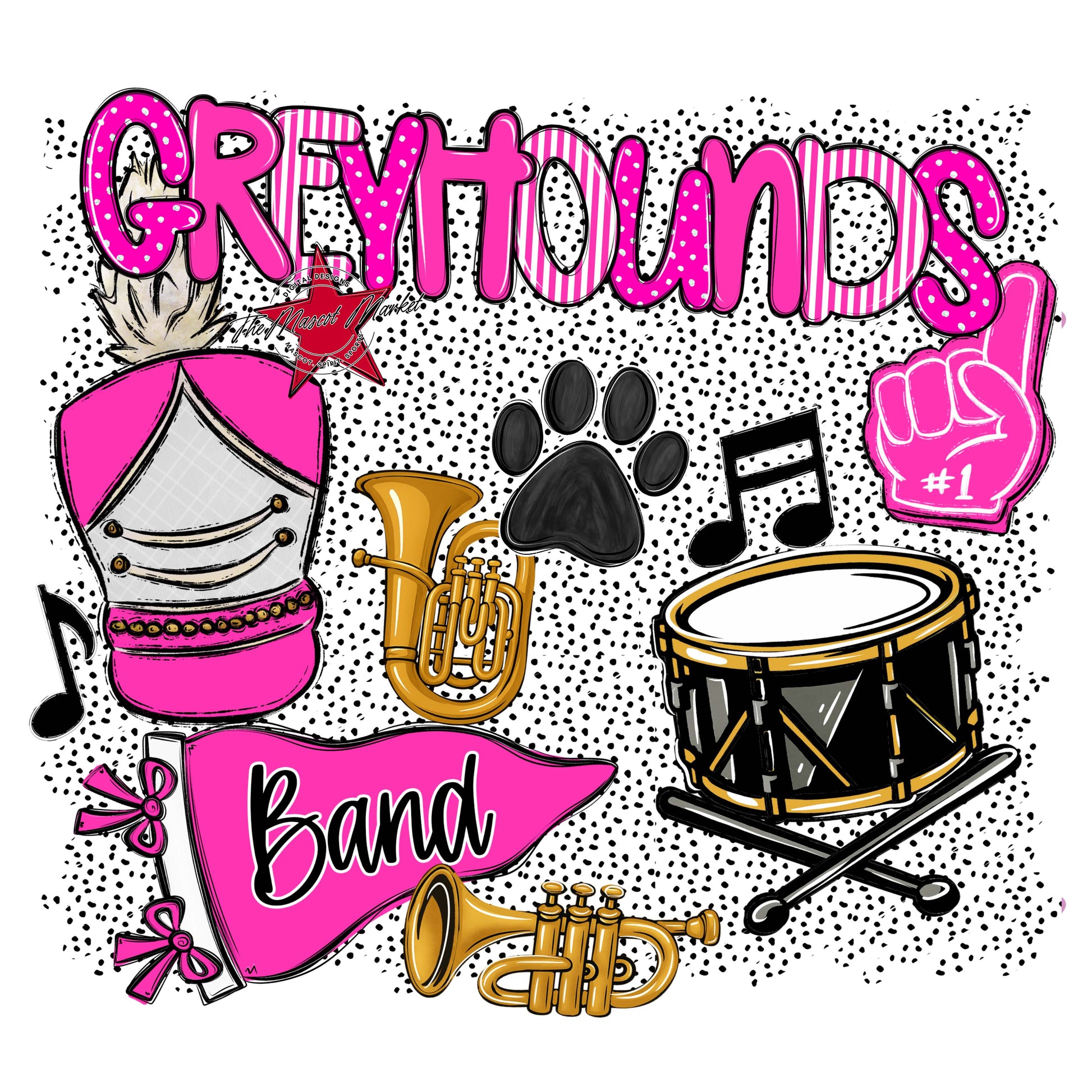 Greyhounds Band Spirit-Pink