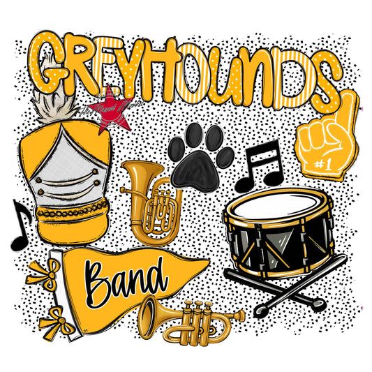 Greyhounds Band Spirit-Yellow
