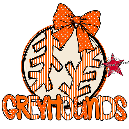 Greyhounds Baseball-Softball Spirit Design-Orange