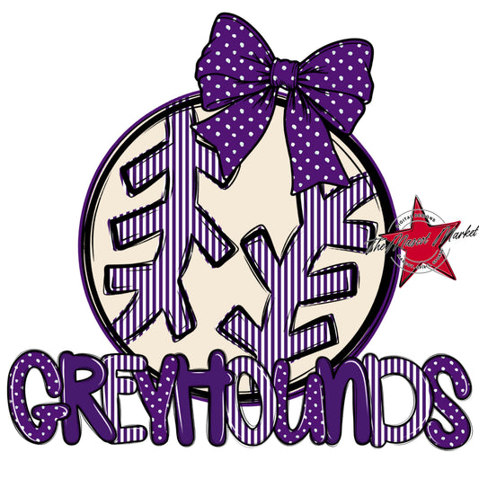 Greyhounds Baseball-Softball Spirit Design-Purple
