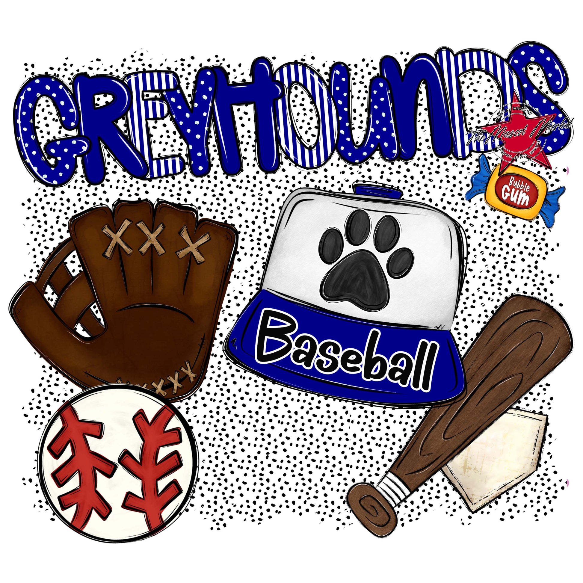 Greyhounds Baseball Spirit-Blue