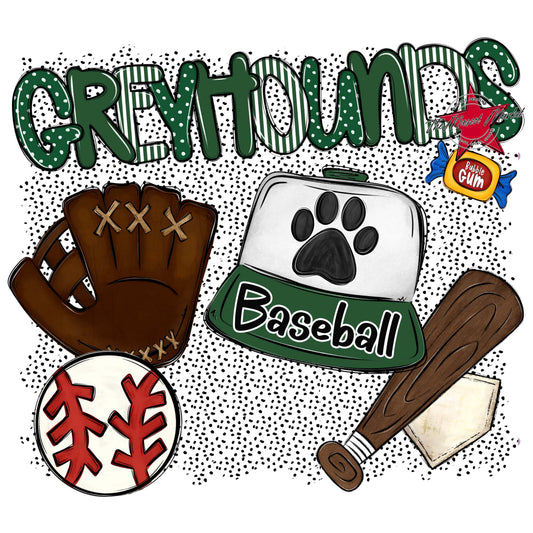 Greyhounds Baseball Spirit-Green
