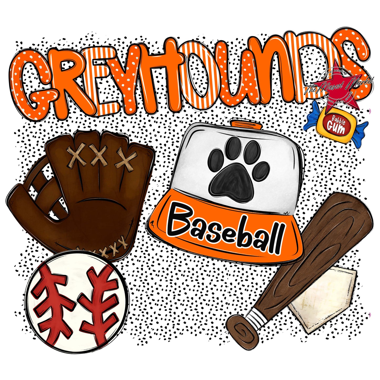 Greyhounds Baseball Spirit-Orange