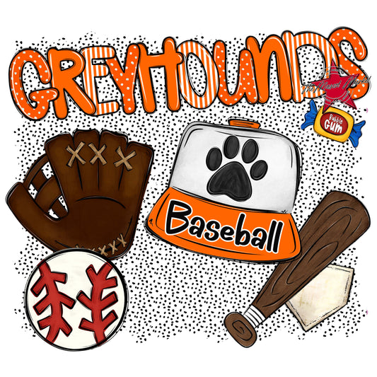 Greyhounds Baseball Spirit-Orange