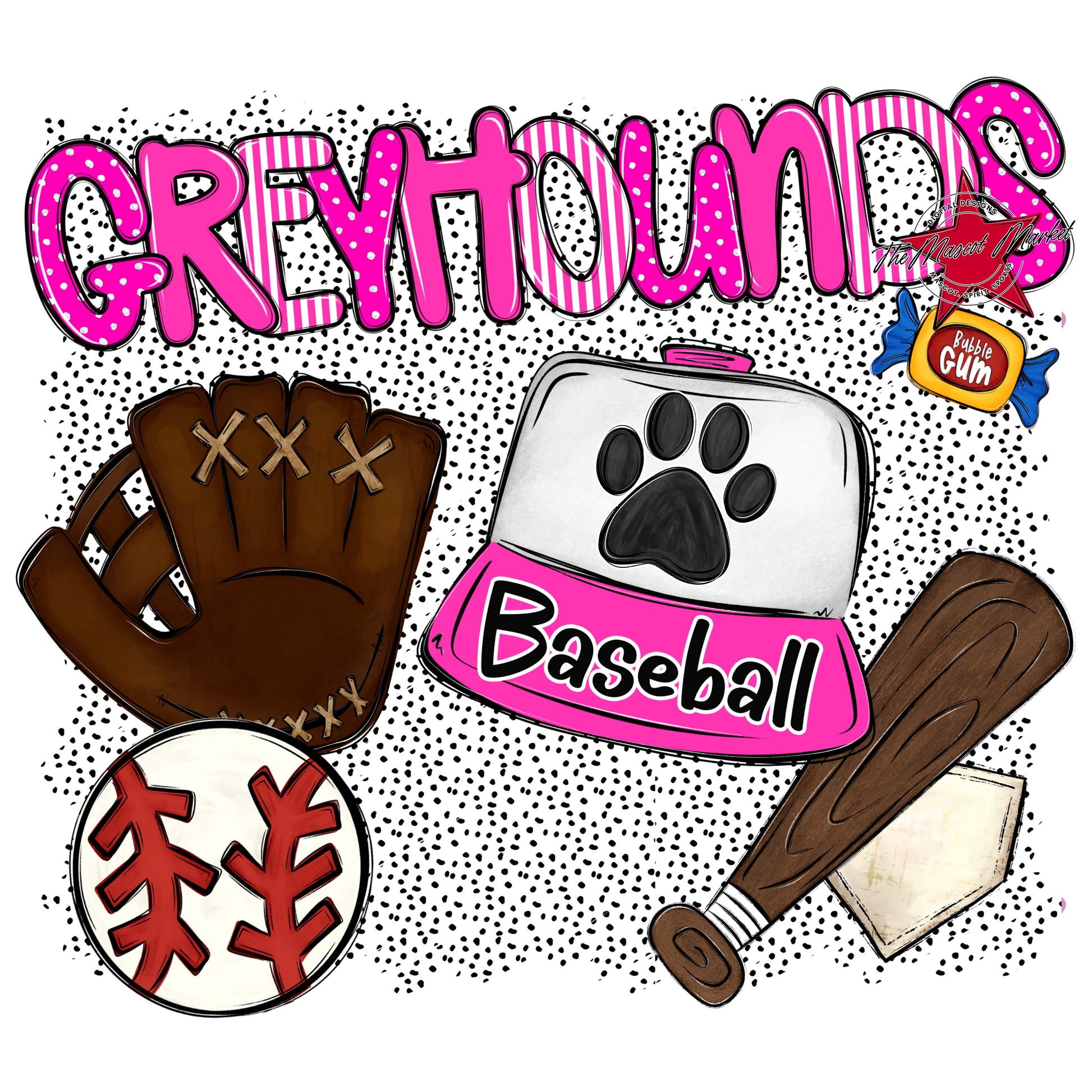 Greyhounds Baseball Spirit-Pink