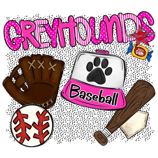 Greyhounds Baseball Spirit-Pink